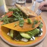 Crazy delicious vegan omelette   at Holy Llama - Sintagma in Athens