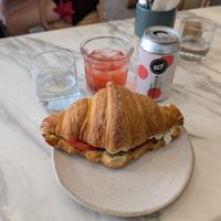 Tomato and mozzarella croissant at Holy Llama - Sintagma in Athens