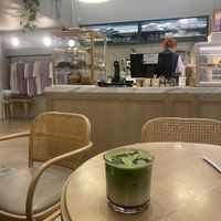 Iced strawberry matcha   at Holy Llama - Sintagma in Athens