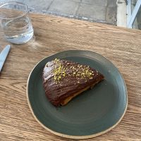 Dubai chocolate croissant   at Holy Llama - Sintagma in Athens