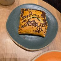 Spinach pie. I don't love spinach but it was so good here! at Holy Llama - Sintagma in Athens