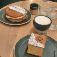 Bougatsa and praline cruffin at Holy Llama - Sintagma in Athens