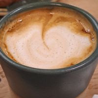 Cappuccino with oat milk at Holy Llama - Sintagma in Athens