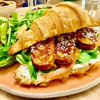 Croissant (Steak) Sandwich Meal. at Holy Llama - Sintagma in Athens