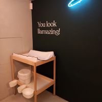 baby station at the bathroom ❤️ at Holy Llama - Sintagma in Athens