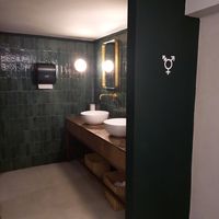 gender inclusive / unisex toilets ❤️ at Holy Llama - Sintagma in Athens