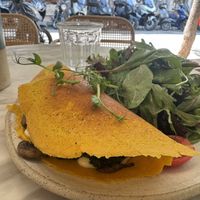 Chickpea omelette - vegan & gluten free 🙌🏻  at Holy Llama - Sintagma in Athens