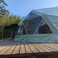 Tent from the outside at Vegan House in Nagodzice