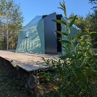 Tent fro. The outside at Vegan House in Nagodzice