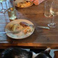 Dinner with a guest and vegan whine  at Vegan House in Nagodzice