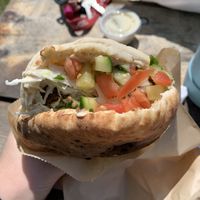Godfather falafel pita  at Falafel Mafia in Portland