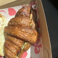 Cheese and pesto croissant  at Pippa's Pantry in Camp Hill