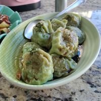 Huge dumplings! at Jardin Verde in Santo Domingo