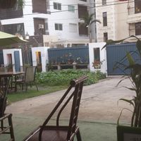 View of garden from the tables at Jardin Verde in Santo Domingo