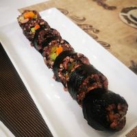 Kimbap with veggie meat at Vegan House in Ulaanbaatar