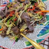 Stir fry at Vegan House in Ulaanbaatar