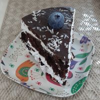 Vegan cake at Vegan House in Ulaanbaatar