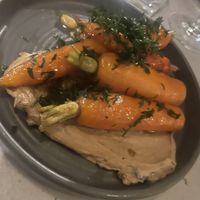 Carrots with tahini  at Maray in Manchester