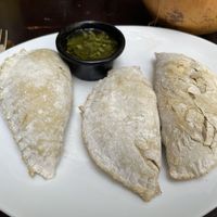 empanadas with three different kind of fillings  at Tierra Verde in Playa Del Carmen