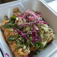 Chorizo enchiladas   at The Vegan Vato in Victorville