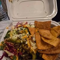 Taco salad with Pollo at The Vegan Vato in Victorville
