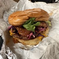 crab rangoon burger   at Basil & Bunny in Bristol