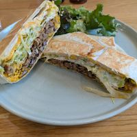 Crunch wrap at Basil & Bunny in Bristol