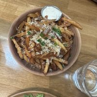 Rosemary parm truffle fries  at Basil & Bunny in Bristol