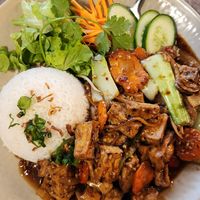 Lemongrass Chilli tofu stir fry rice (specify vegan) at VHM Bros in Craigieburn