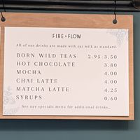 They have a LOT more choice, and all the options are fab, let's be honest at Fire & Flow Coffee Roasters in Cirencester