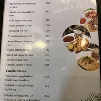 Menu  at Vegan Cebu CIty - Wholefoods Plant-Based Cafe in Cebu
