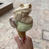 Pistachio, hazelnut and chocolate cream  at Amore Di Gelati in Salo