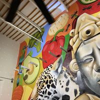 Wall art  at CASA AÜA MÉRIDA in Merida