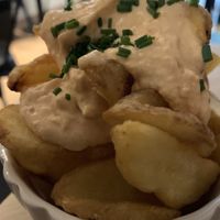 Patatas with liner Mayo   at La Perra Verde in Barcelona