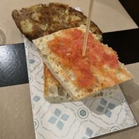 Truffle tortilla (my favorite)   at La Perra Verde in Barcelona