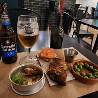 Seasoned olives are a must! at La Perra Verde in Barcelona