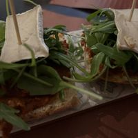 Tapa de sobrasada vegana #Veganuary at La Perra Verde in Barcelona