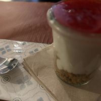 Cheese cake  #Veganuary at La Perra Verde in Barcelona