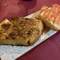 Traditional Spanish omelette  at La Perra Verde in Barcelona