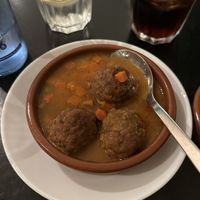 Spanish meatballs  at La Perra Verde in Barcelona