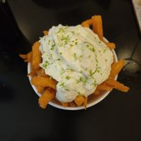 Patatas de boniato at La Perra Verde in Barcelona