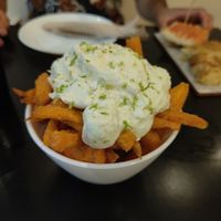 Patatas de boniato at La Perra Verde in Barcelona