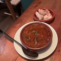 Traditional soup from Catalonia  at La Perra Verde in Barcelona