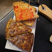 Truffle tortilla  at La Perra Verde in Barcelona