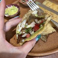 The seitan and queso Oaxaca cheese pull are out of this world   at JAJAJANA in Merida