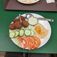 Falafel over rice at Halalal in Busan