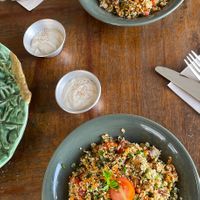 Daily special - bulgur salad with tahini dressing  at PENTAGON in Lisbon