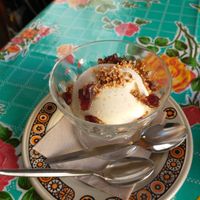 Amazing vegan Halva (sesame) ice cream! at PENTAGON in Lisbon