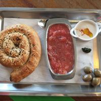 Vegan potato borek at PENTAGON in Lisbon