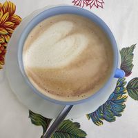 Oat milk cappuccino   at PENTAGON in Lisbon